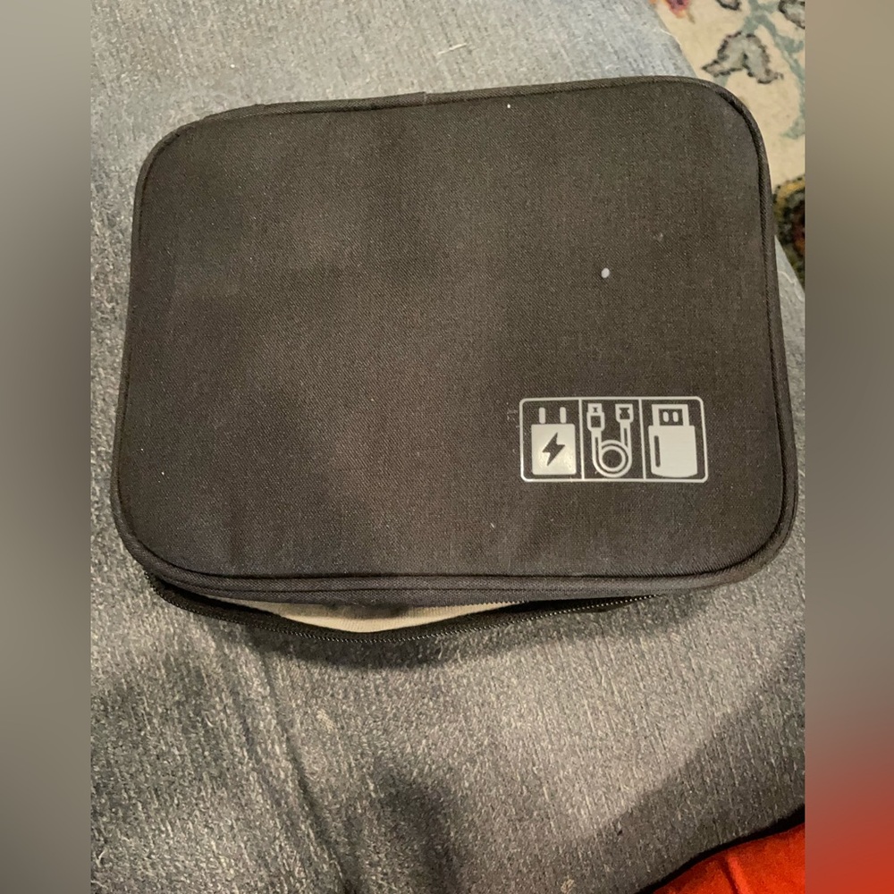 Black Electronics Travel Organizer